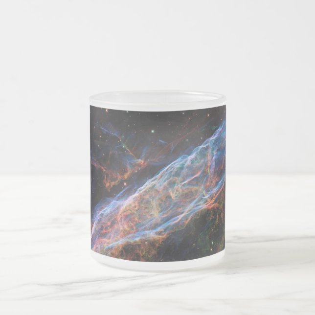 Caneca De Café Vidro Jateado Veil Nebula Supernova Mantém Telescópio Hubble (Centro)