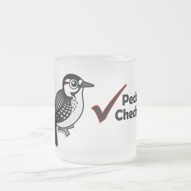 Caneca De Café Vidro Jateado Verificador do Pecker (Centro)