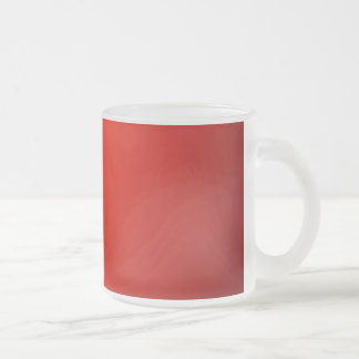Caneca De Café Vidro Jateado Vermelho