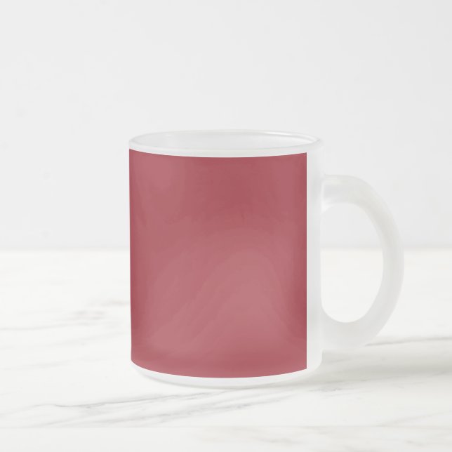 Caneca De Café Vidro Jateado Vermelho Rubi (Direita)