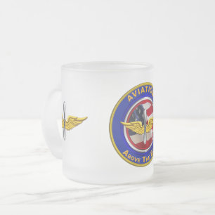 Caneca De Café Vidro Jateado Veterano da Aviação do Exército