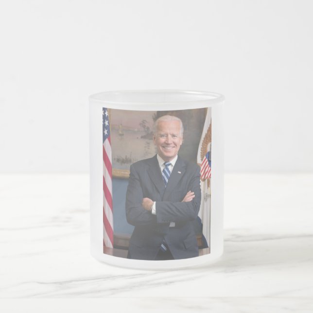 Caneca De Café Vidro Jateado Vice-Presidente Joe Biden, Presidência de Obama (Centro)