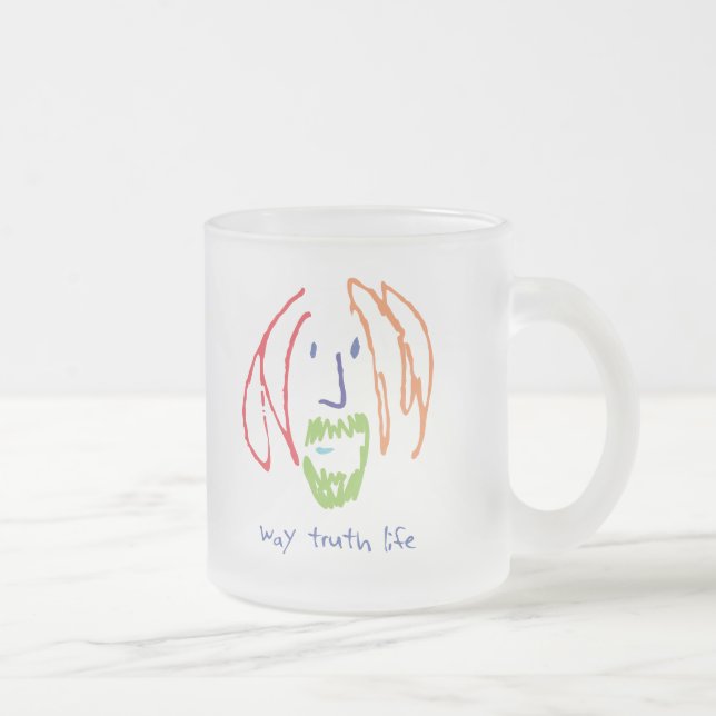 Caneca De Café Vidro Jateado Vida da verdade da maneira (Direita)
