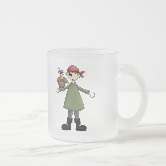Caneca De Café Vidro Jateado Vida de um pirata (Direita)