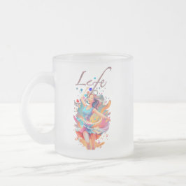 Caneca De Café Vidro Jateado Vida, montanha-russa, Vamos nos divertir!