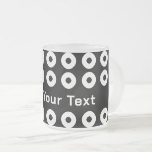 Caneca De Café Vidro Jateado Vidro de Fosco preto e branco personalizável
