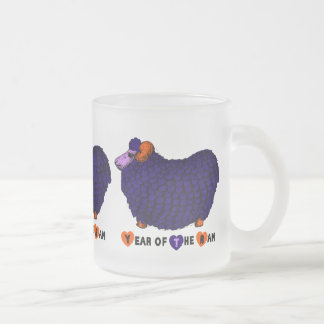 Caneca De Café Vidro Jateado Vidro de Fosco Zodiodiodiano - Ram, púrpura, chinê