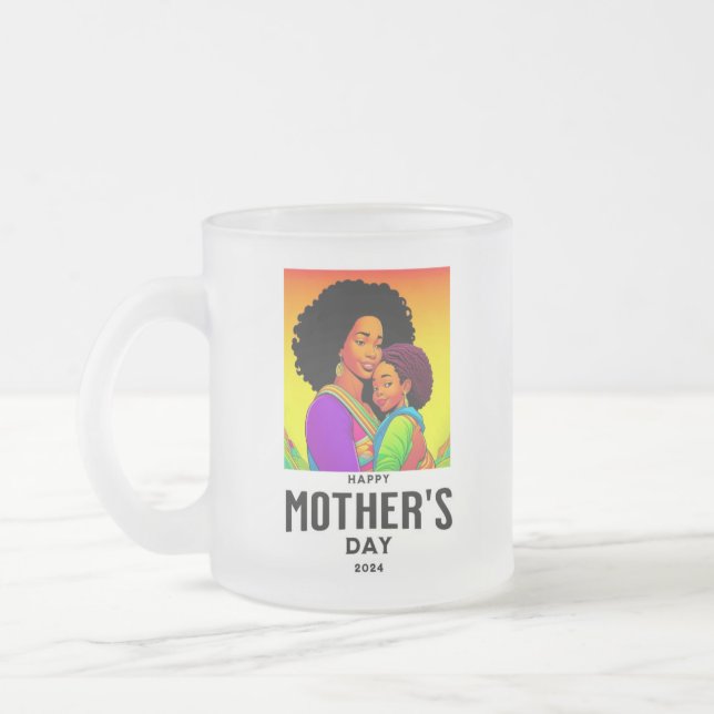 Caneca De Café Vidro Jateado Vidro - Dia da Mãe Caneca (Esquerda)