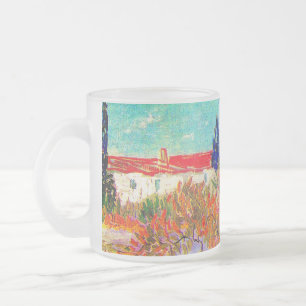 Caneca De Café Vidro Jateado Vincent Van Gogh Flor Garden