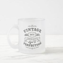 Caneca De Café Vidro Jateado Vintage Aged to Perfected Fosco Mug
