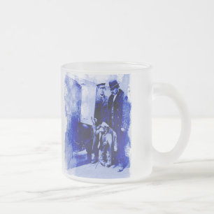 Caneca De Café Vidro Jateado Vintage Chimpanzé Fosco