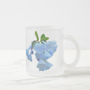 Caneca De Café Vidro Jateado Virgínia Bluebells Wildflower