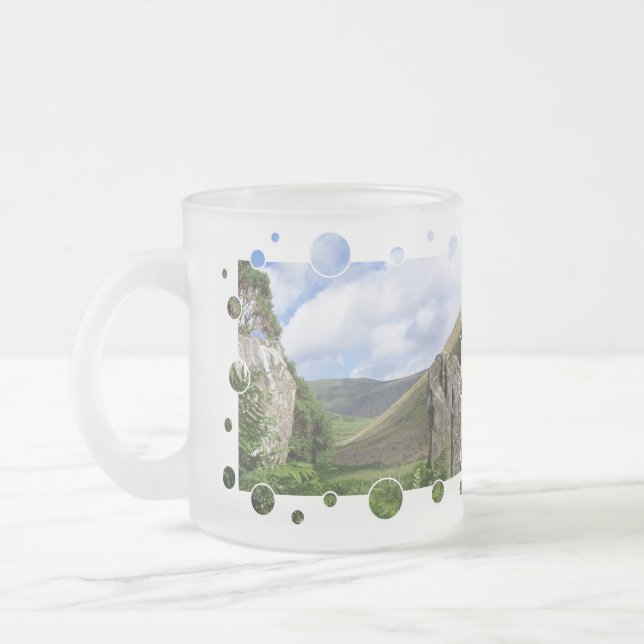 CANECA DE CAFÉ VIDRO JATEADO VISÕES DAS PAREDES (Esquerda)