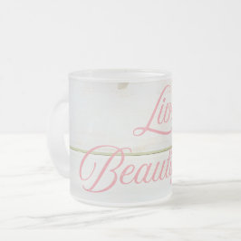 Caneca De Café Vidro Jateado Viva com beleza - Mug