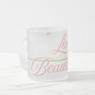 Caneca De Café Vidro Jateado Viva com beleza - Mug