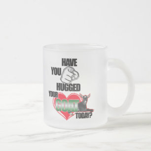 CANECA DE CAFÉ VIDRO JATEADO VOCÊ ABRAÇOU SUA CABRA HOJE?