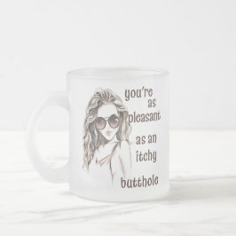 Caneca De Café Vidro Jateado Você é agradável