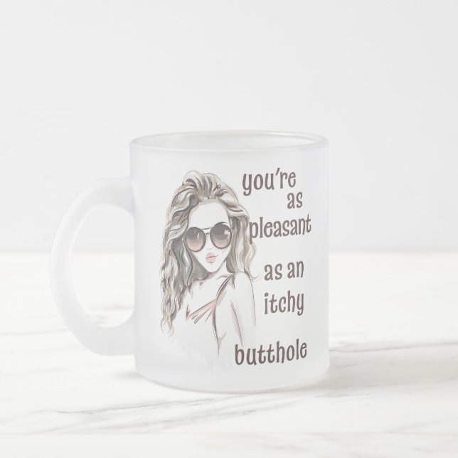 Caneca De Café Vidro Jateado Você é agradável (Esquerda)