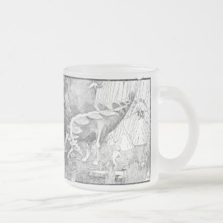 Caneca De Café Vidro Jateado Vôo Stegoasaurs