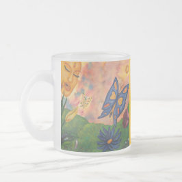 Caneca De Café Vidro Jateado watercolor fantasy illustration woman goddess life