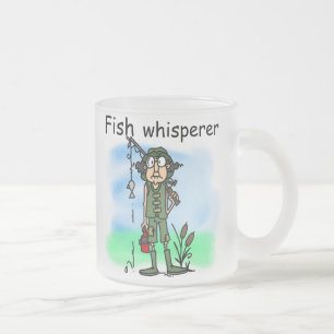Caneca De Café Vidro Jateado Whisperer dos peixes