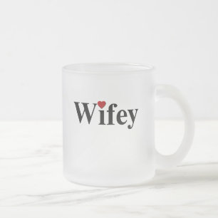 Caneca De Café Vidro Jateado Wifey