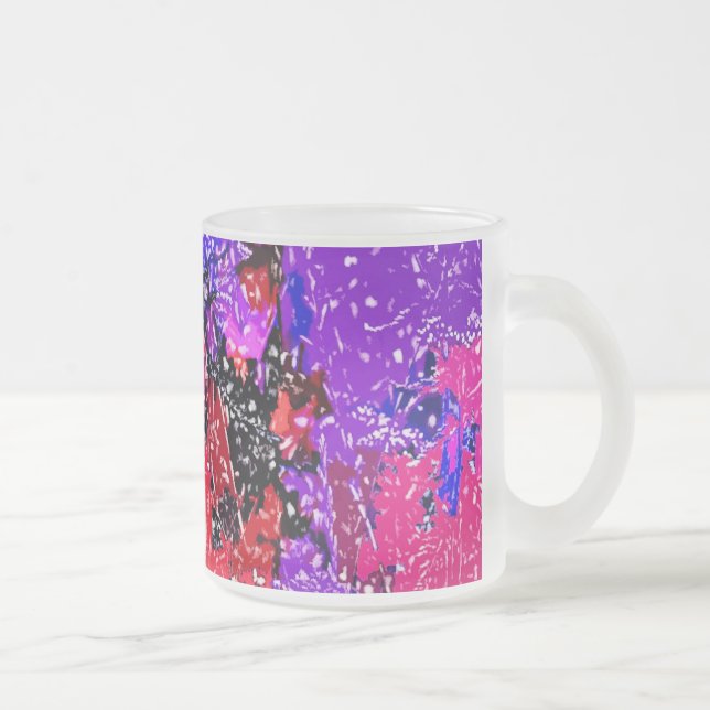 CANECA DE CAFÉ VIDRO JATEADO WILDFLOWERS (Direita)