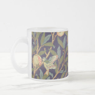 Caneca De Café Vidro Jateado William Morris Bird E Pomegranate Vintage Floral
