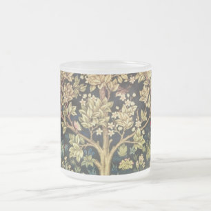 Caneca De Café Vidro Jateado William Morris Tree Of Life