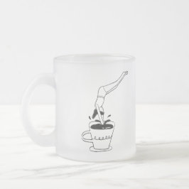 Caneca De Café Vidro Jateado woman swimming in coffee cup