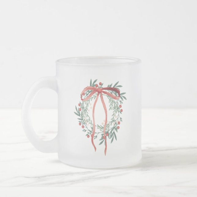 Caneca De Café Vidro Jateado Wreath Mug (Esquerda)