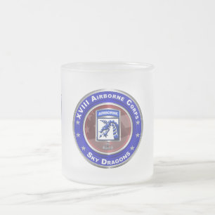Caneca De Café Vidro Jateado XVIII Corpo Aeroterrestre Sky Dragons