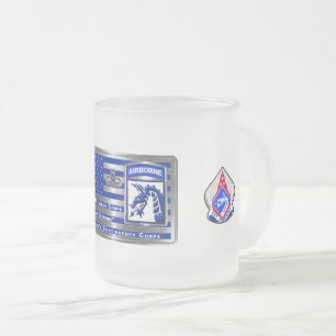 Caneca De Café Vidro Jateado XVIII Corpo de Emergência da América