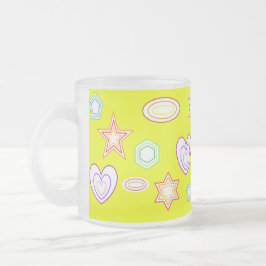 Caneca De Café Vidro Jateado Yellow shapes mug