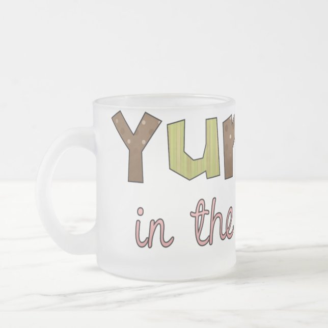 Caneca De Café Vidro Jateado Yummy in the Tummy Mug (Esquerda)