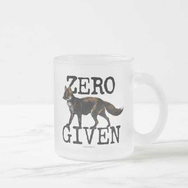 Caneca De Café Vidro Jateado Zero (Fox) dado (Direita)