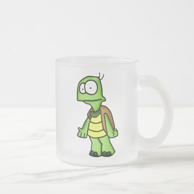 Caneca De Café Vidro Jateado Zippy, a Tartaruga (Direita)