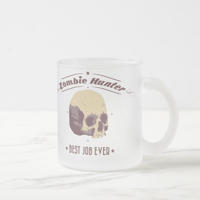 Caneca De Café Vidro Jateado Zombie Hunter Mug (Direita)