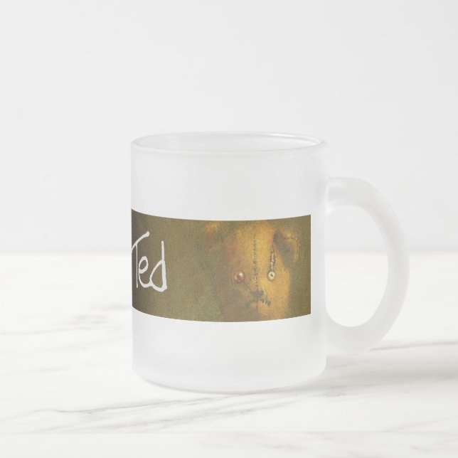 Caneca De Café Vidro Jateado Zombie Teddy Bear Fosco Mug (Direita)