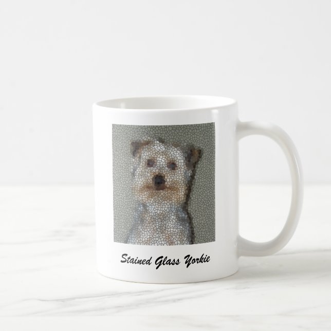 Caneca De Café Vidro Yorkie (Direita)