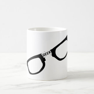 Caneca De Café Vidros orlarados preto do geek