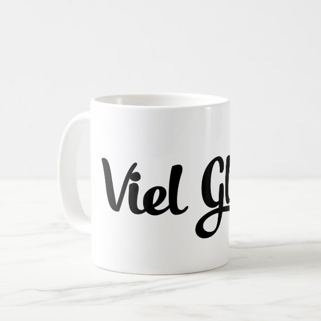 Caneca De Café Viel Glück | Língua alemã com boa sorte (Frente Esquerda)