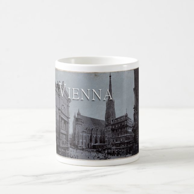 CANECA DE CAFÉ VIENNA AUSTRIA POSTCARD COFFEE MUG, 1900 (Centro)