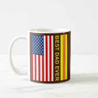 Caneca De Café Vietnamese VNCH Flag Viet Nam Cong Hoa Best Dad