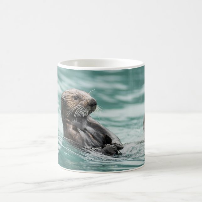 Caneca De Café Vigiando a lontra marítima (Centro)