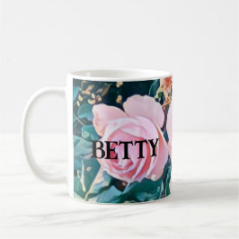 Caneca De Café viintage birds purple botanical wallpaper