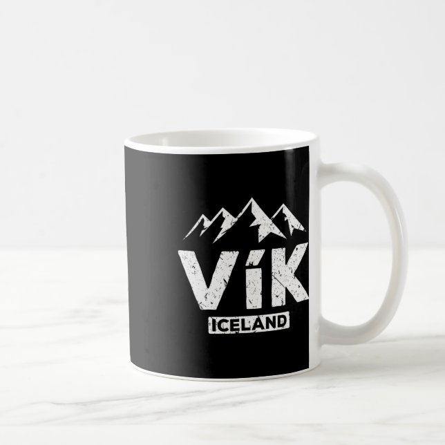 Caneca De Café Vik Islandês Pride Black Sand Beaches Gla (Direita)