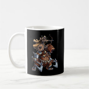 Caneca De Café Viking Archer Fugindo Urso de Guerra