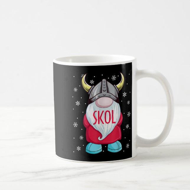 Caneca De Café Viking Gnomo Skol Natal Norse Pajama Me Viking (Direita)