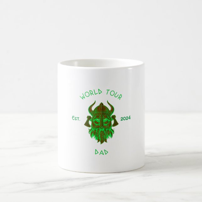 Caneca De Café Viking Pai World Tour (Centro)